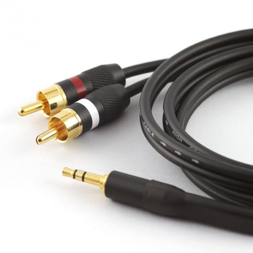 Câble audio Rca/Jack - PSAUD05 - Noir/Blanc/Rouge POSS